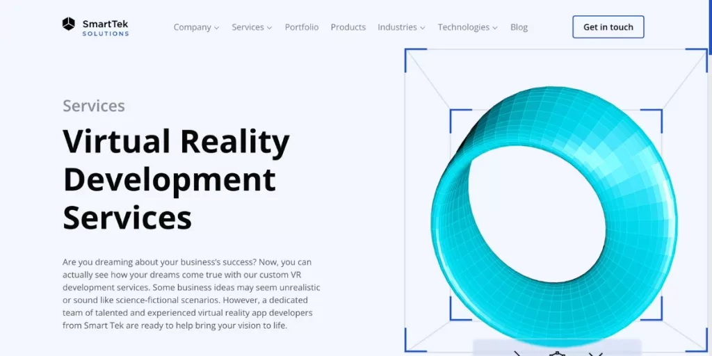 Smarttek VR mobile app development 