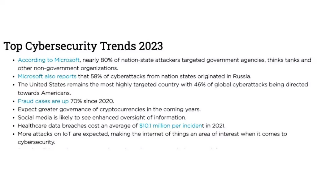 Top Cybersecurity trends