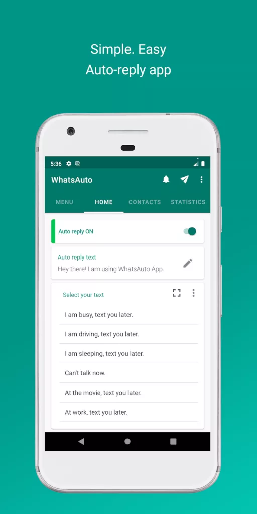 Whatsauto Reply App For WhatsApp
