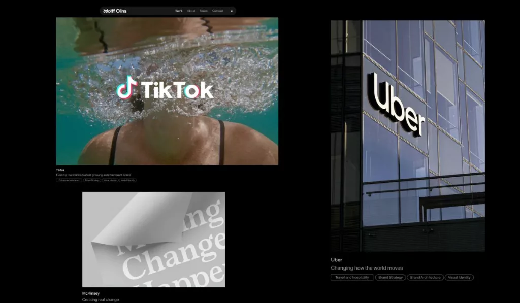 TikTok Uber McKinsey by Wolff Olins Logo Design Portfolio
