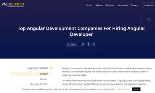 AngularJS Development firm Valuecoders