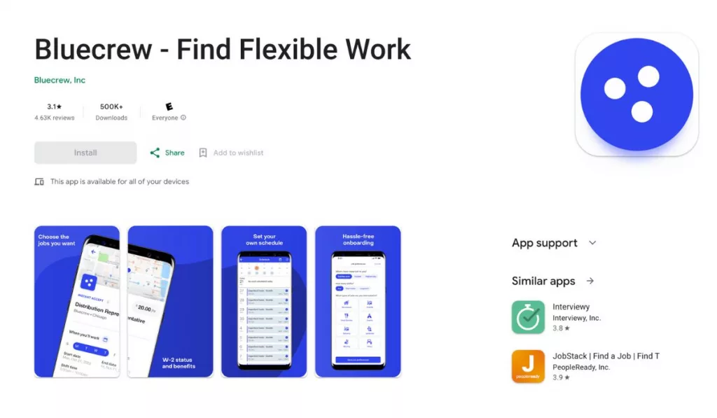 Bluecrew: App like ShiftSmart