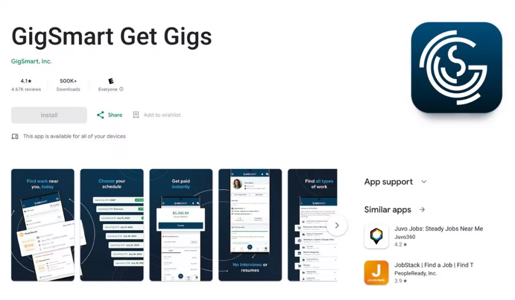 GigSmart: App Similar to ShiftSmart