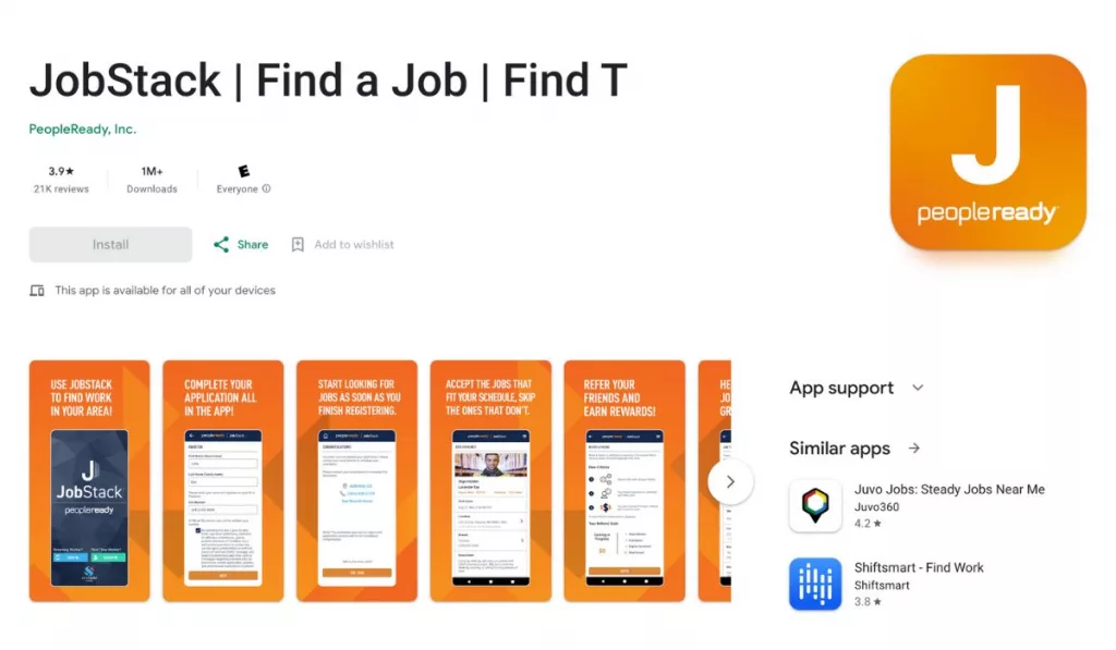 JobStack: App alternative to ShiftSmart
