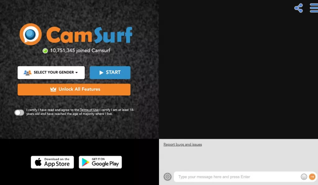 CamSurf video Chat App