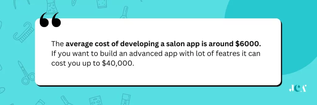 Cost of developing a salon app