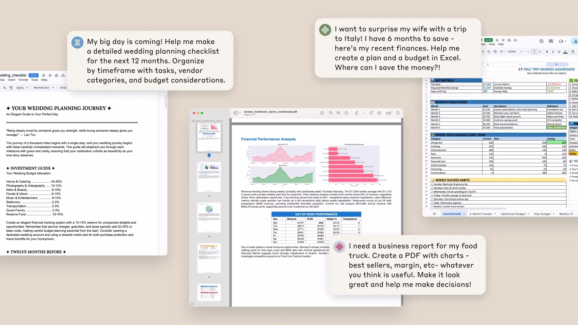 Anthropic Claude file creation examples