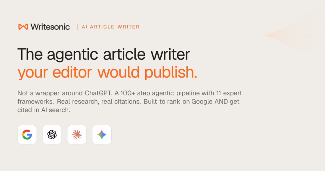Writesonic product preview or app interface