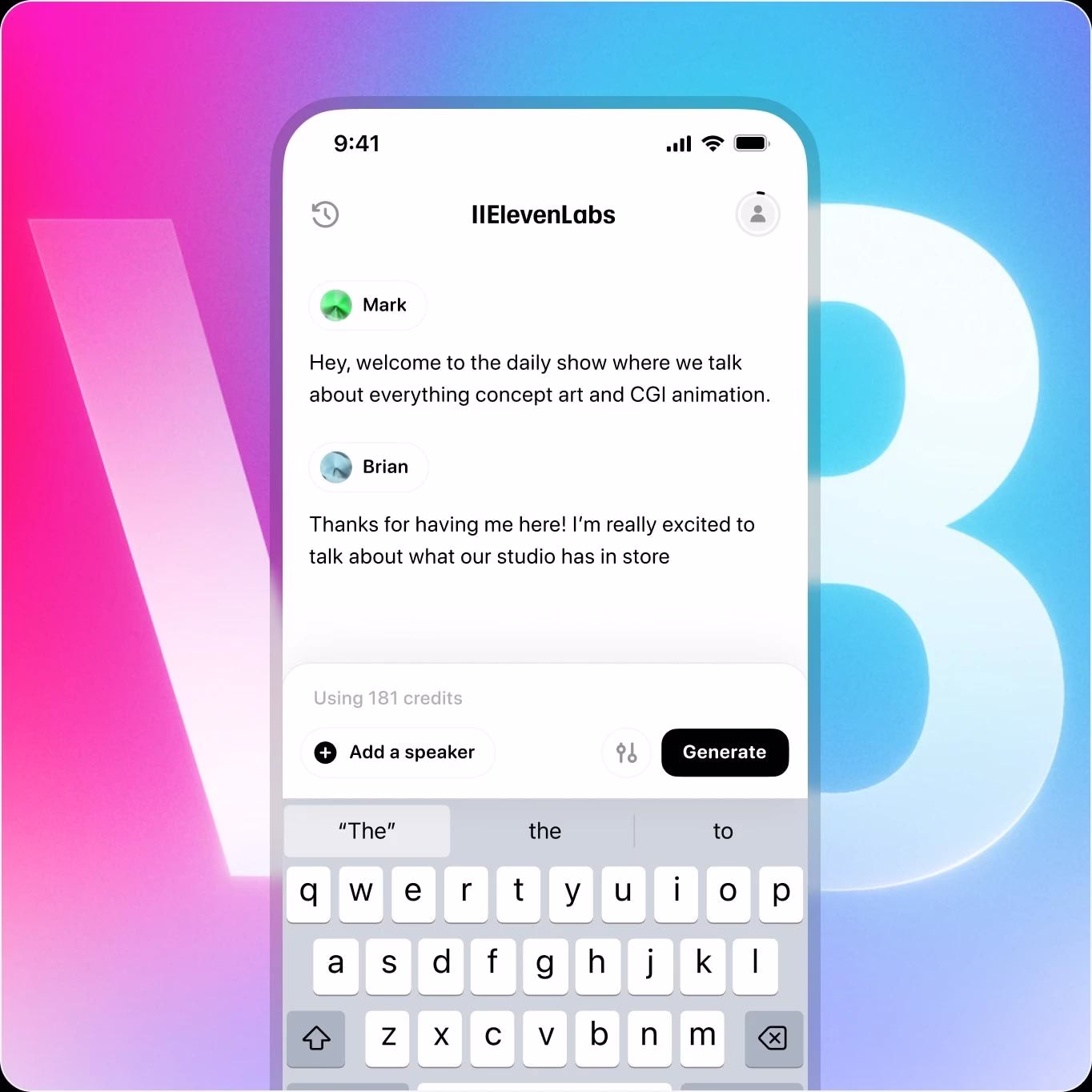 ElevenLabs mobile voice interface