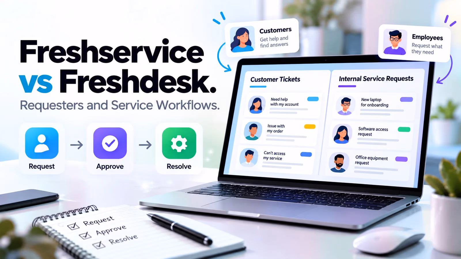 Freshservice vs Freshdesk: Choose by Requester and Service Workflow