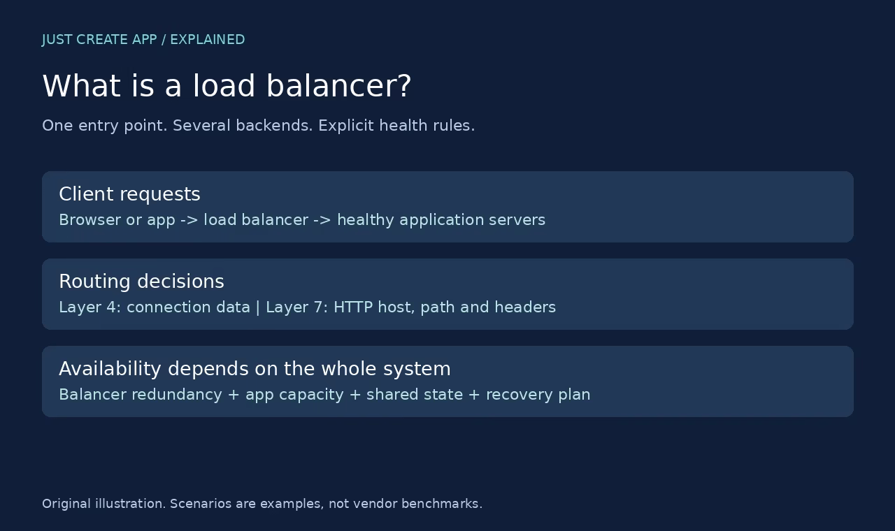 Original diagram explaining load balancer routing, traffic layers and availability dependencies