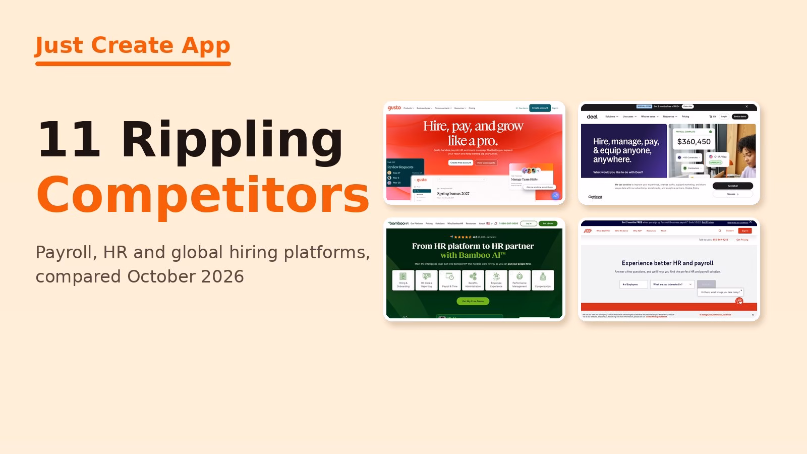 11 Rippling Competitors for Payroll, HR and Global Hiring