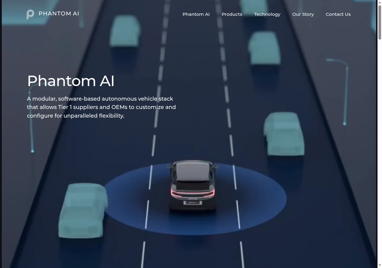 Phantom AI current homepage, October 5, 2026