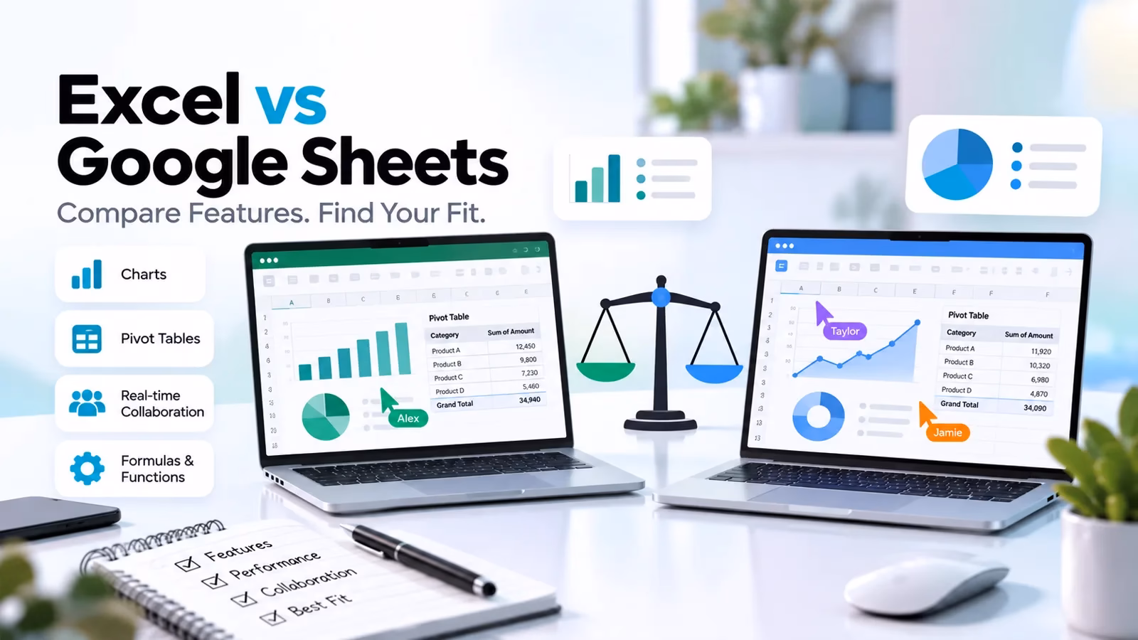 Excel vs Google Sheets: Collaboration and Data Work