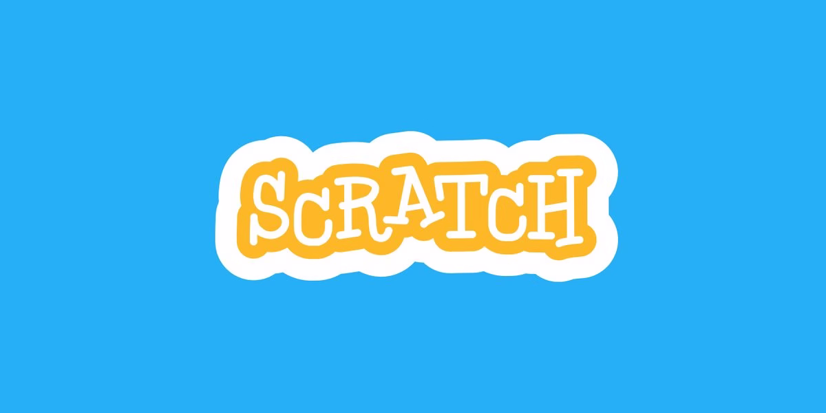 Scratch logo on a blue background