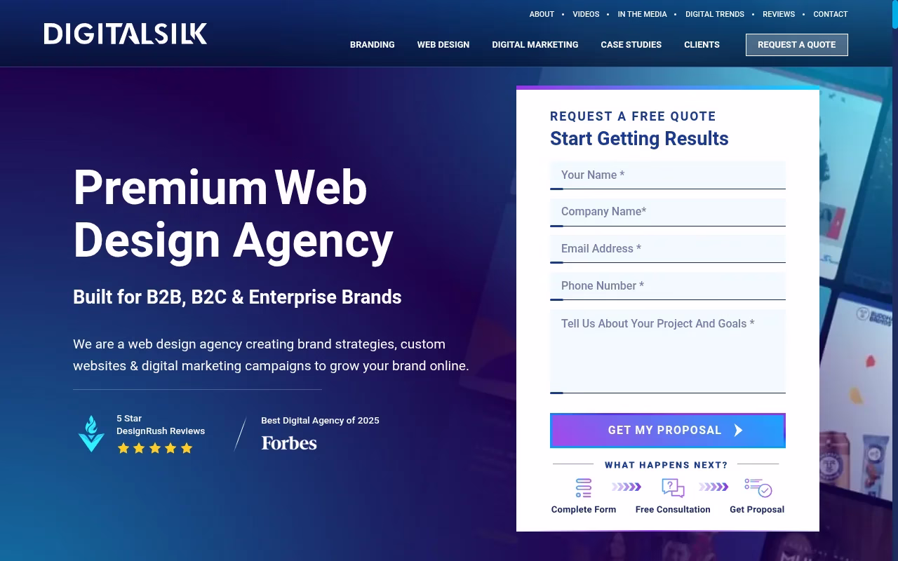 Digital Silk official homepage captured October 7, 2026