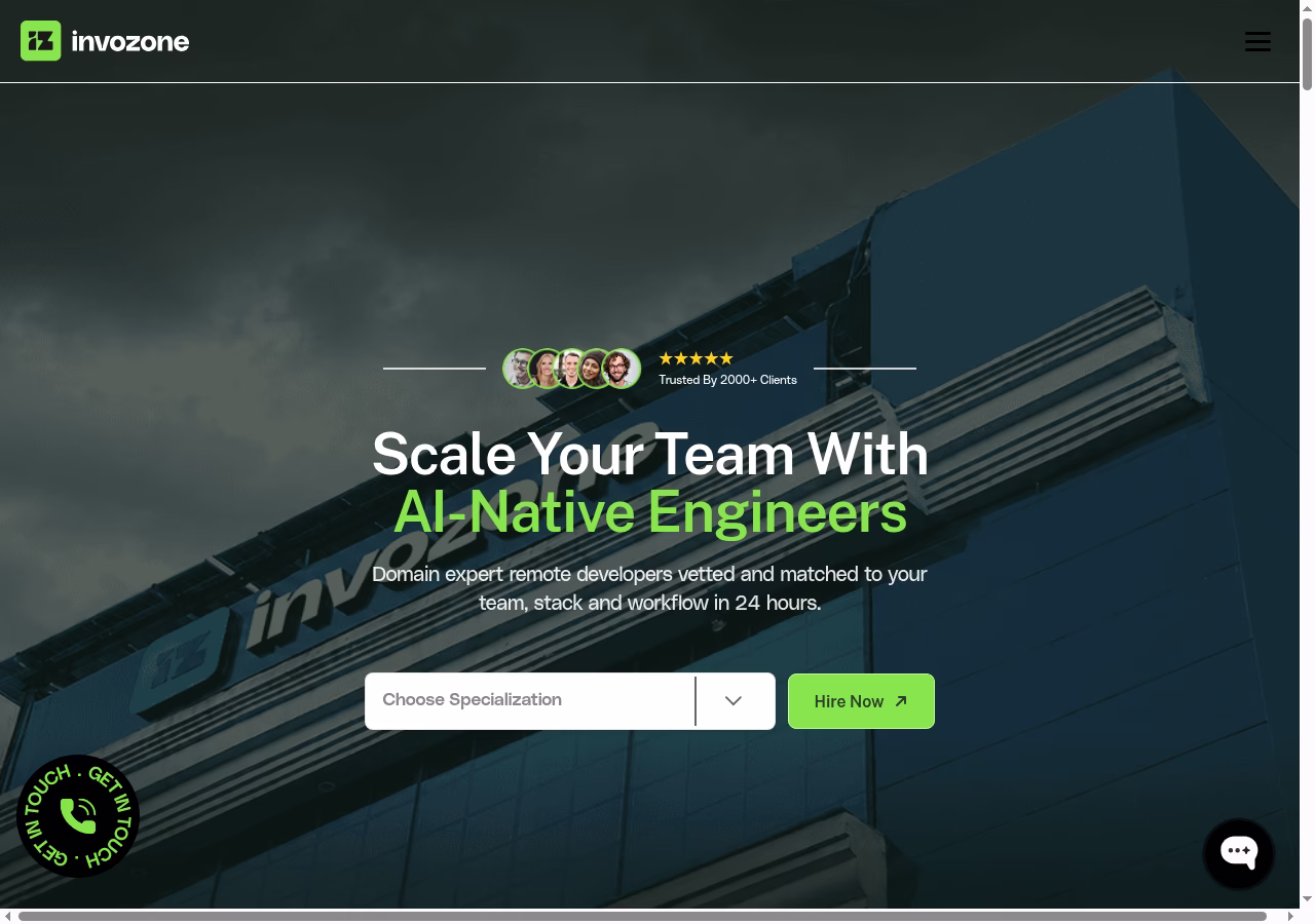 InvoZone website homepage checked October 5, 2026