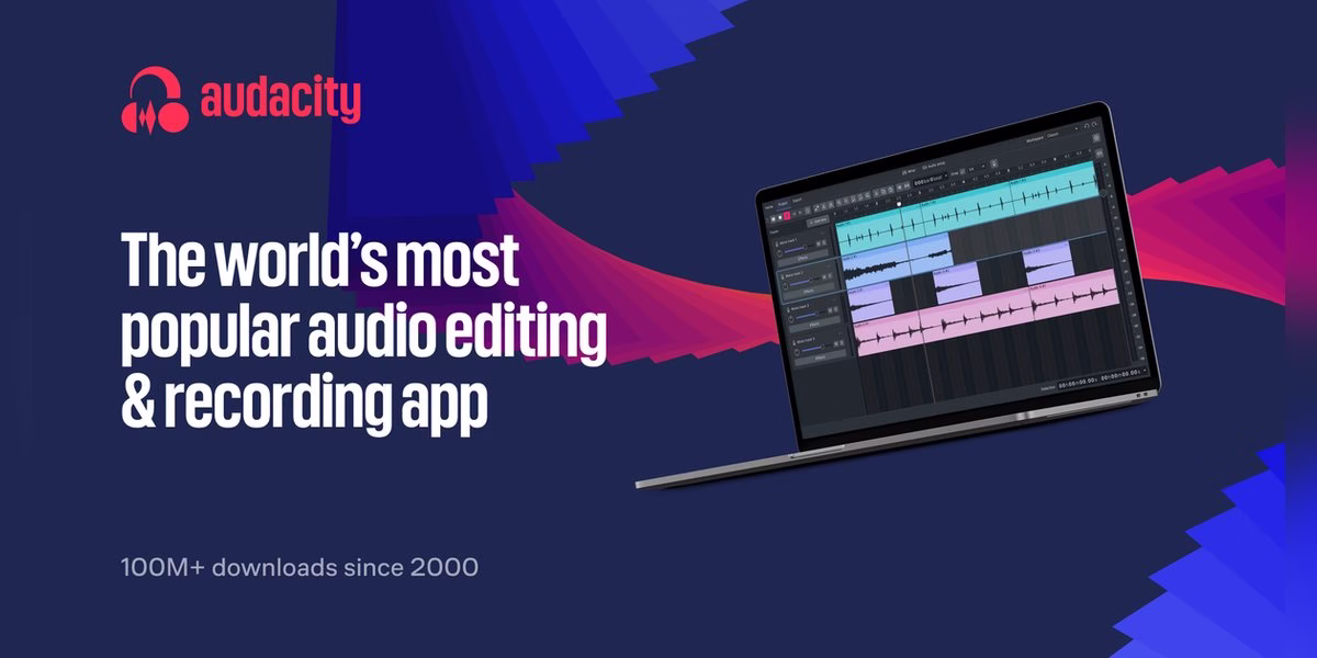 Audacity banner reading The world's most popular audio editing and recording app