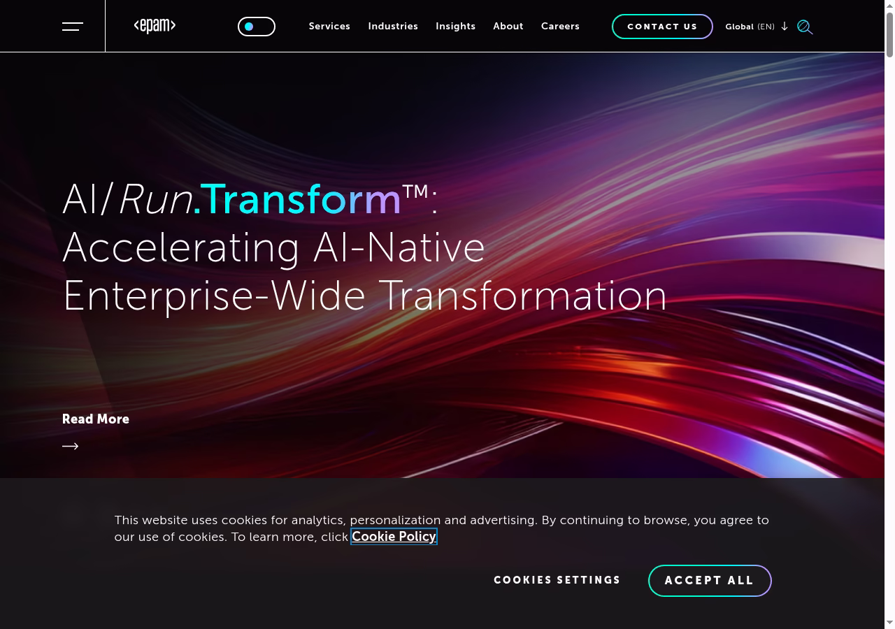 EPAM Systems website homepage checked October 5, 2026