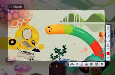 Lightshot interface showing a selected screen area being captured