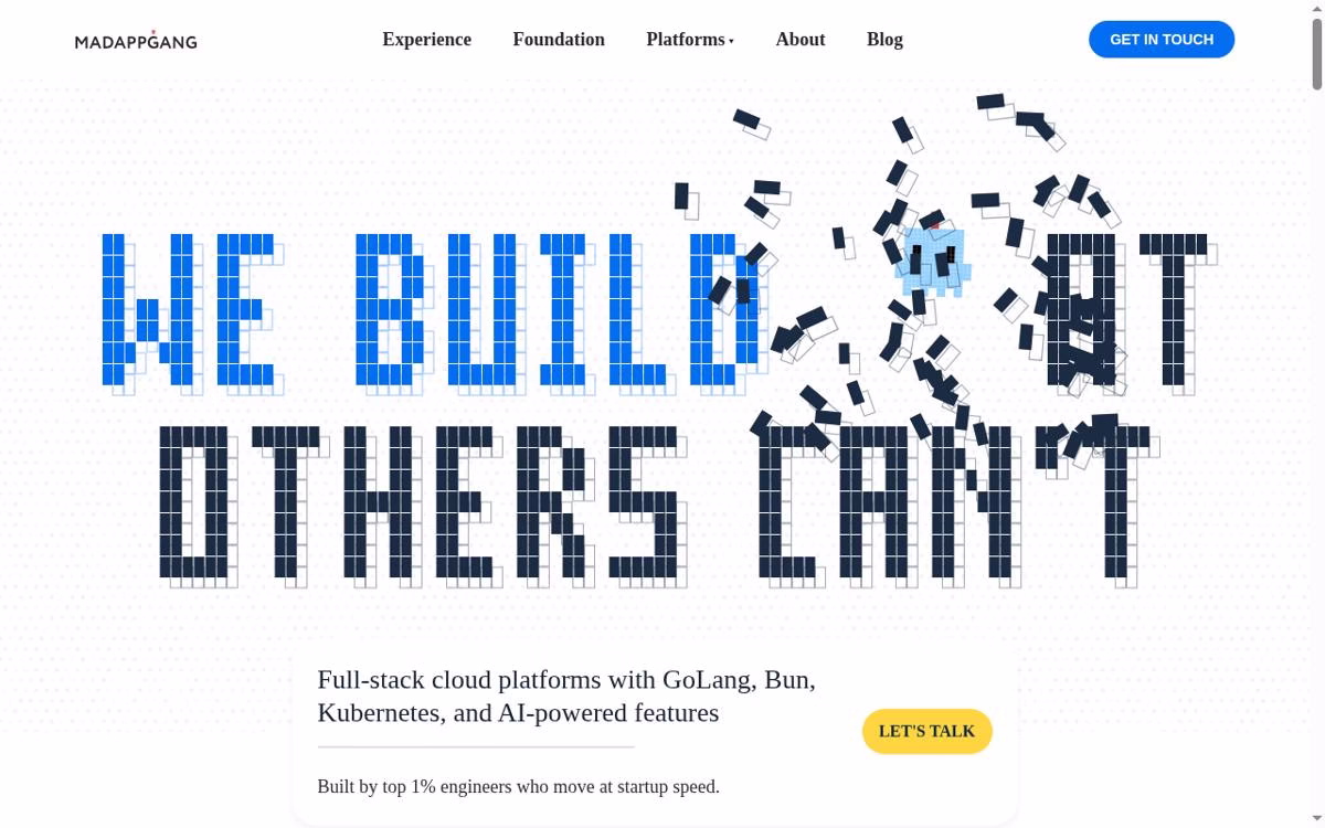 MadAppGang desktop homepage screenshot
