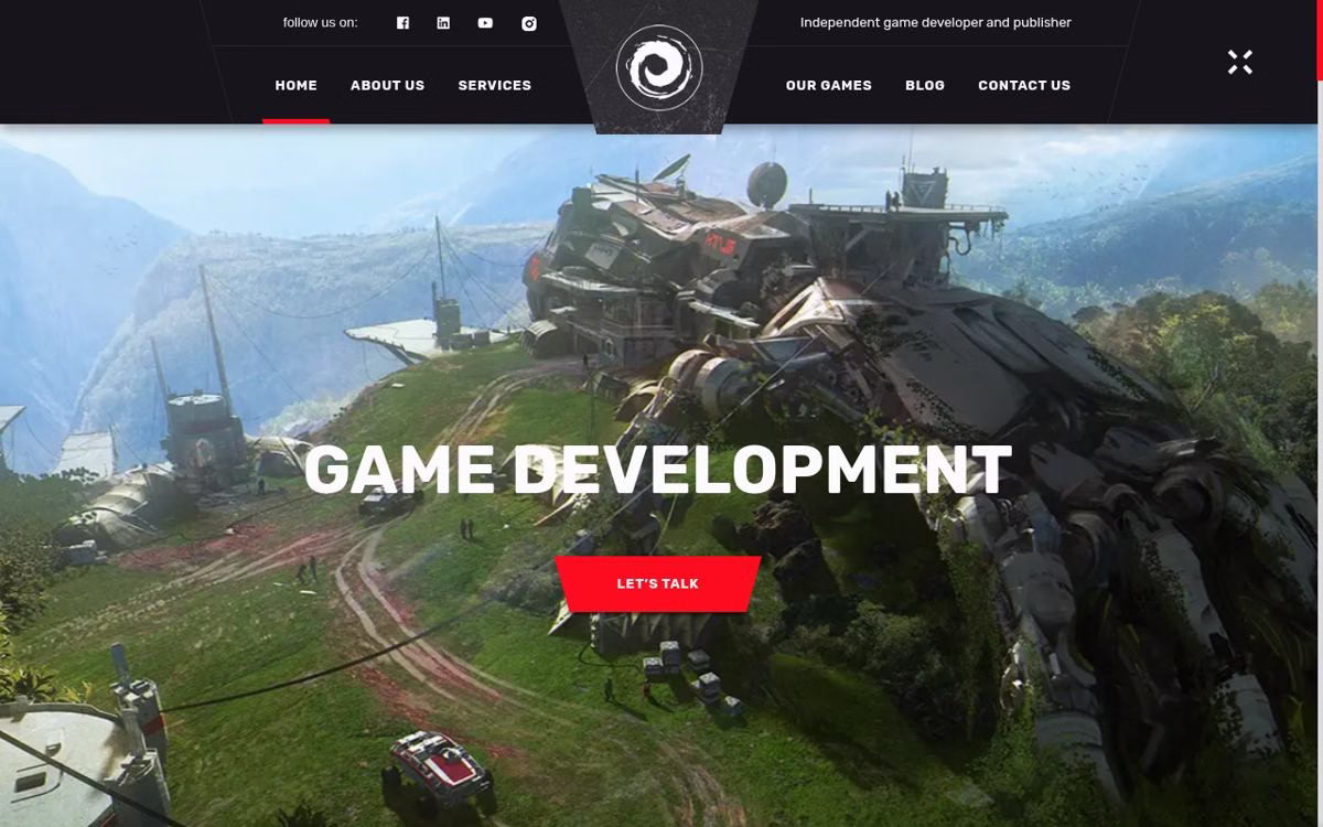 Moonmana homepage showing its current services and brand