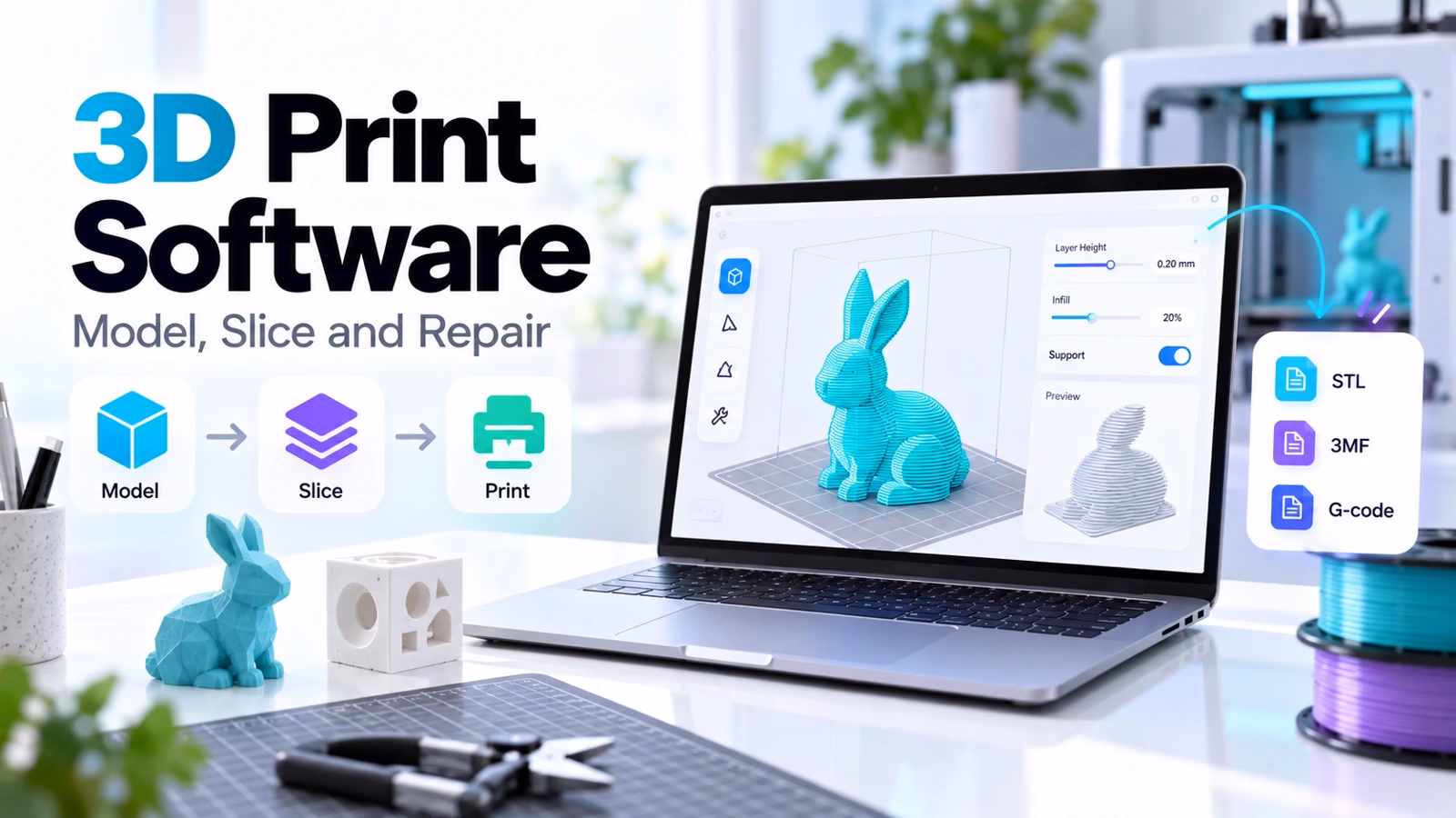 12 3D Print Software Tools for Modeling, Slicing and Mesh Repair