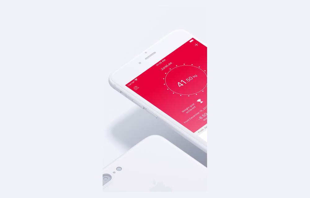 FITINDEX app screenshot from its App Store listing showing body composition charts