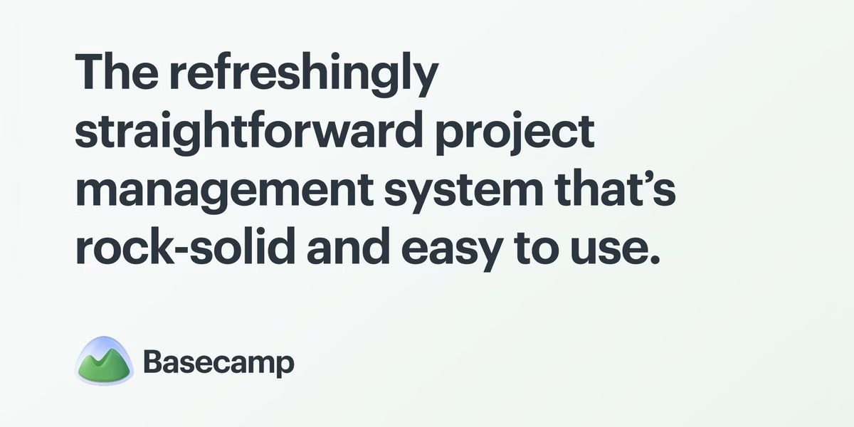 Basecamp homepage image for the project management tool