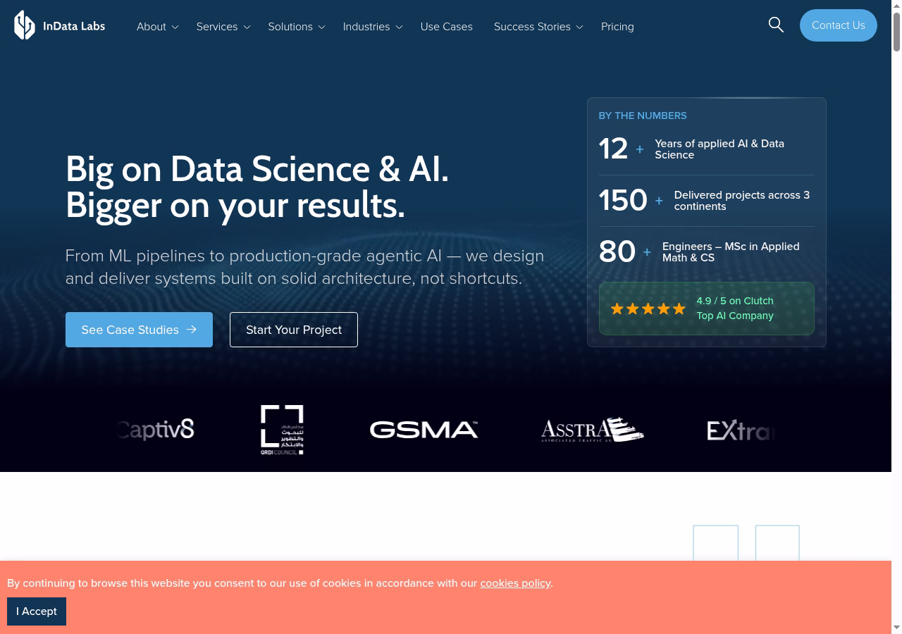InData Labs current website checked October 5, 2026