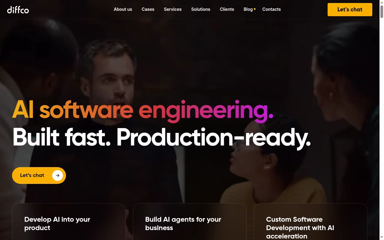 Diffco official homepage captured October 7, 2026