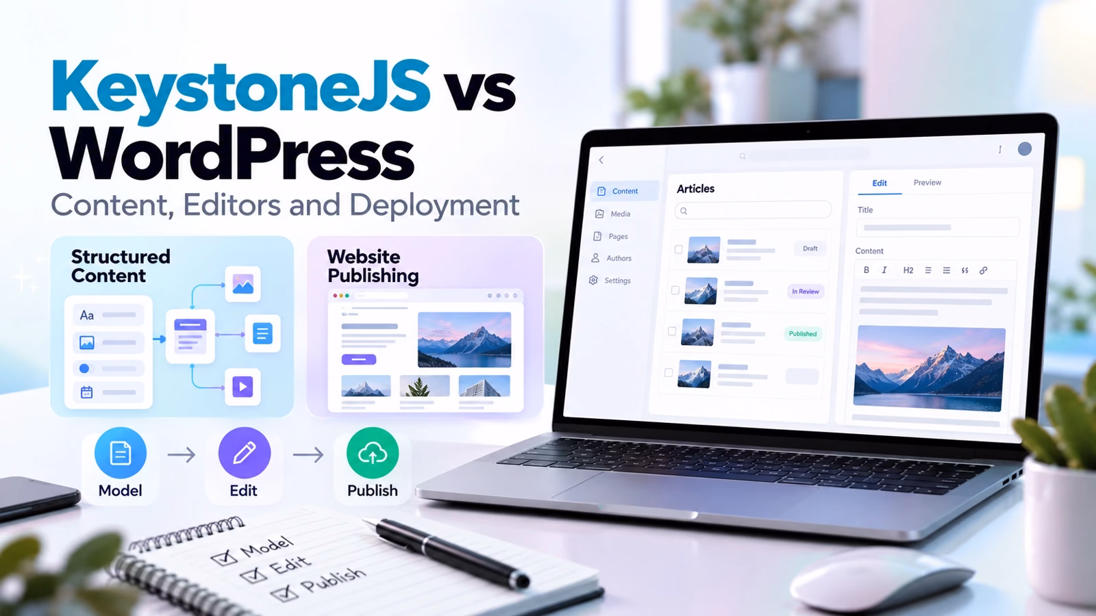 KeystoneJS vs WordPress: Content Models, Editors and Deployment
