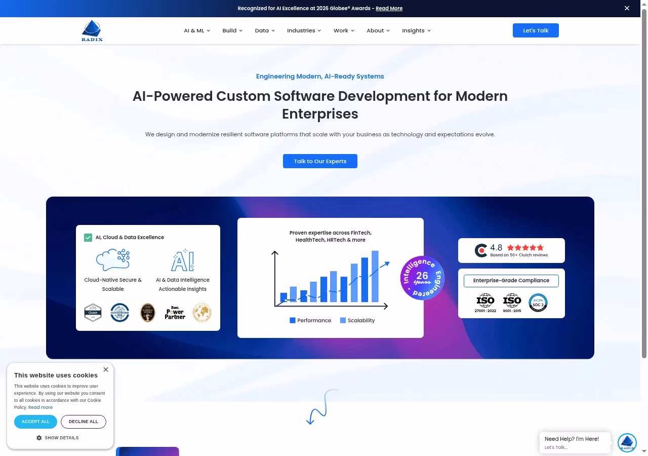 Radixweb official website, October 2026