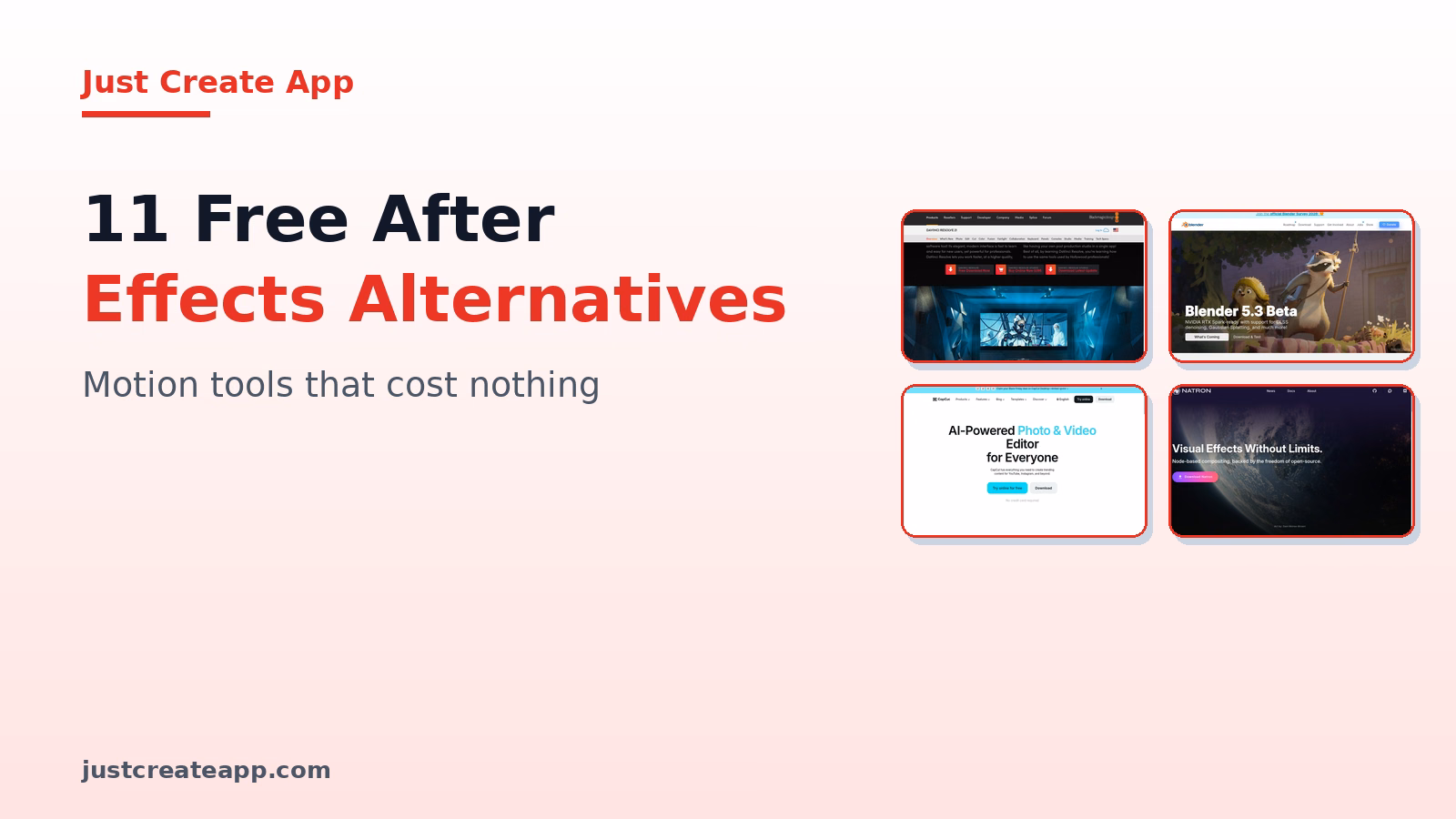 11 Free After Effects Alternatives for Motion Graphics and VFX