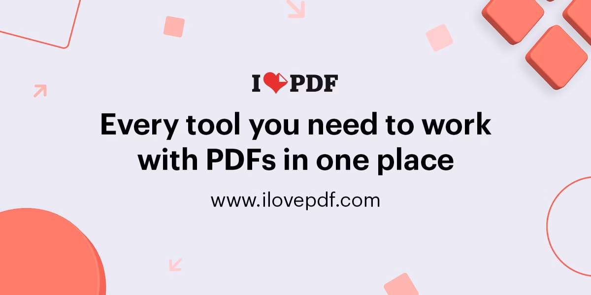 iLovePDF homepage image for the online PDF tools
