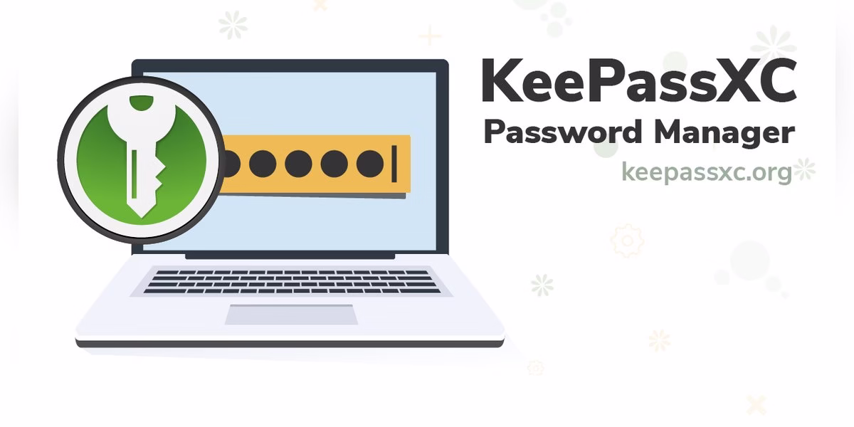 KeePassXC password manager logo with a laptop and key