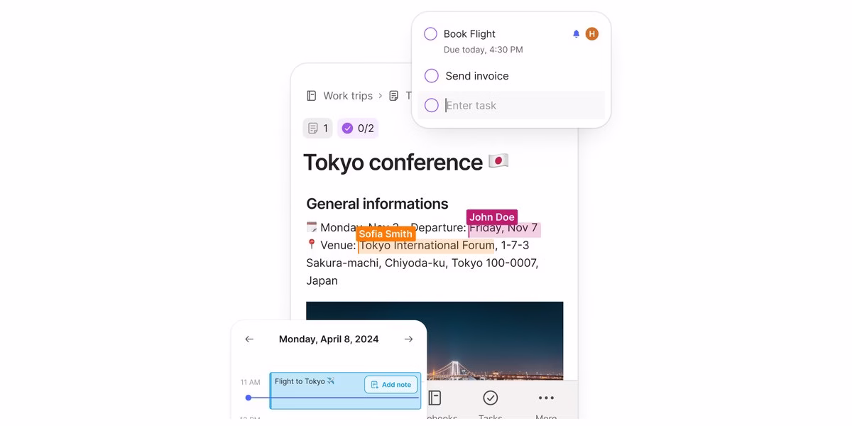 Evernote homepage image showing the app on a phone
