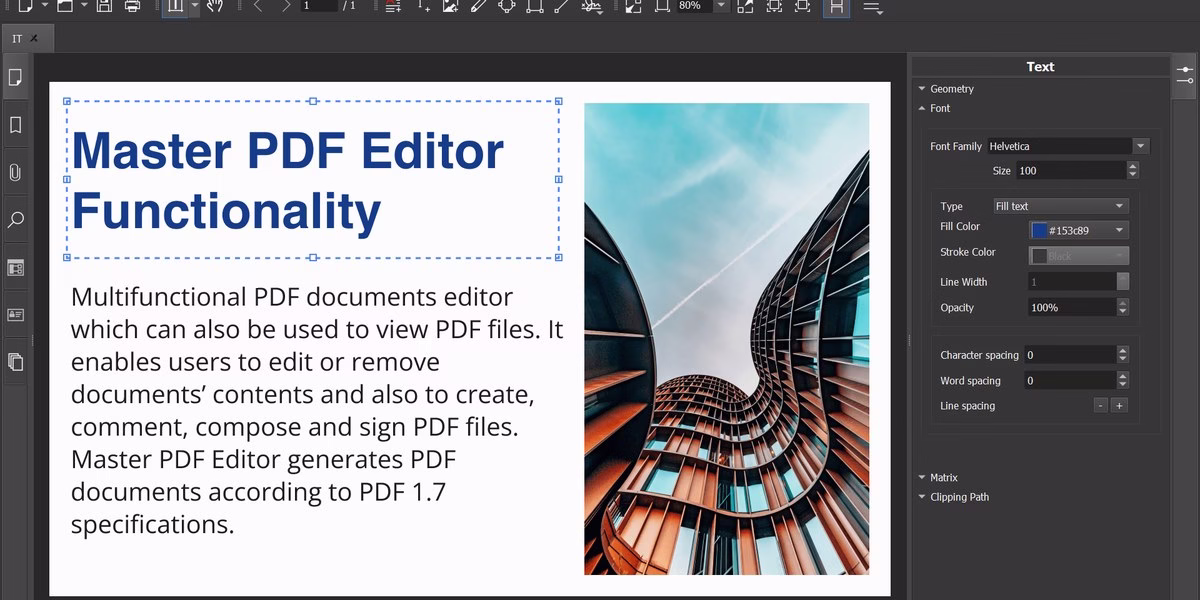 Master PDF Editor page image