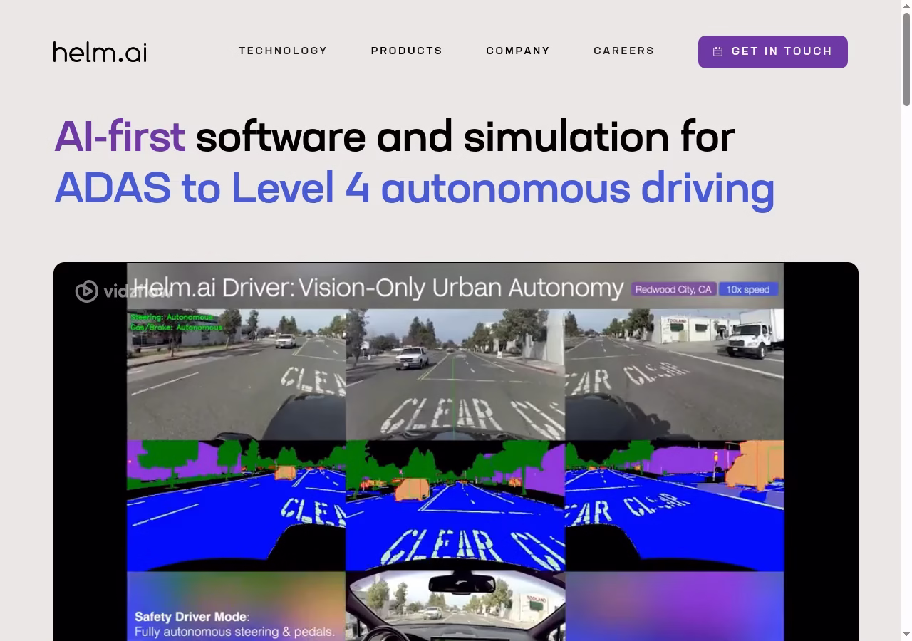 Helm.ai current homepage, October 5, 2026