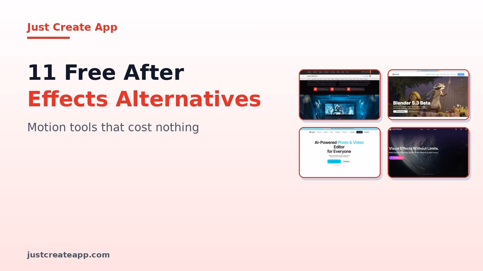 11 Free After Effects Alternatives for Motion Graphics and VFX