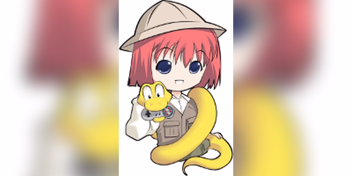 Ren'Py mascot illustration of a character holding a snake