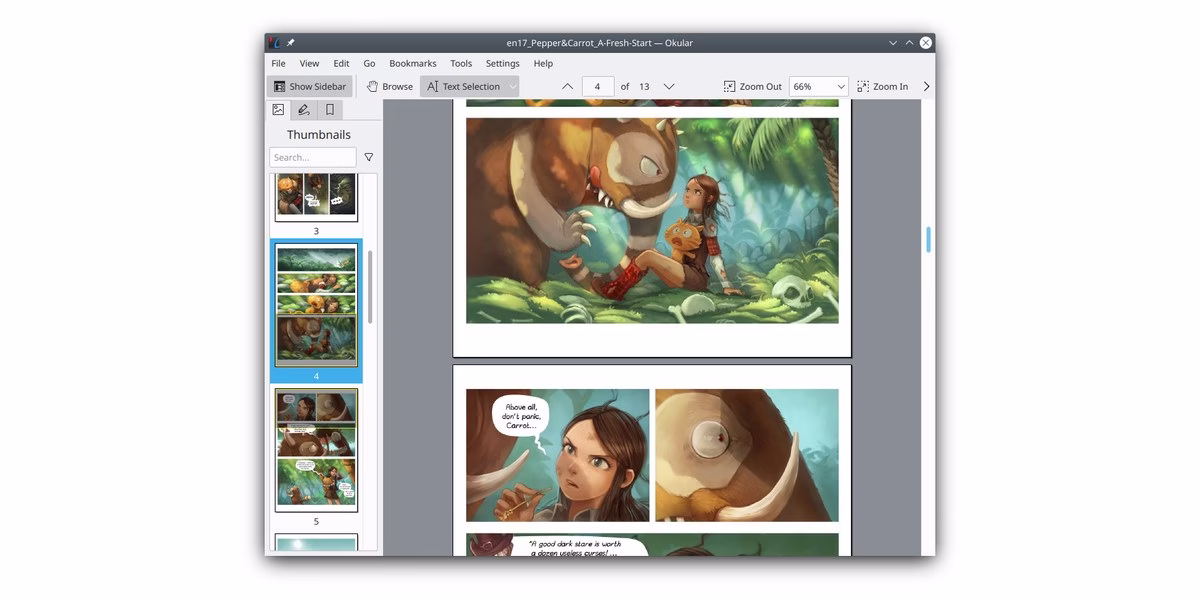 Okular homepage image for the universal document viewer