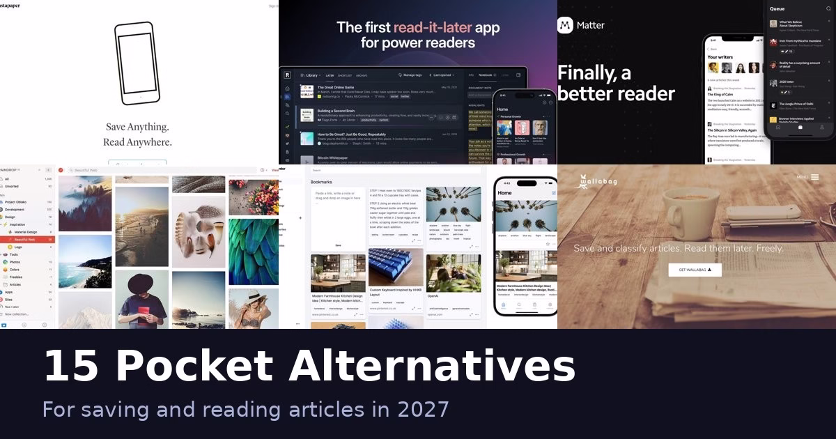 15 Pocket Alternatives for Saving and Reading Articles
