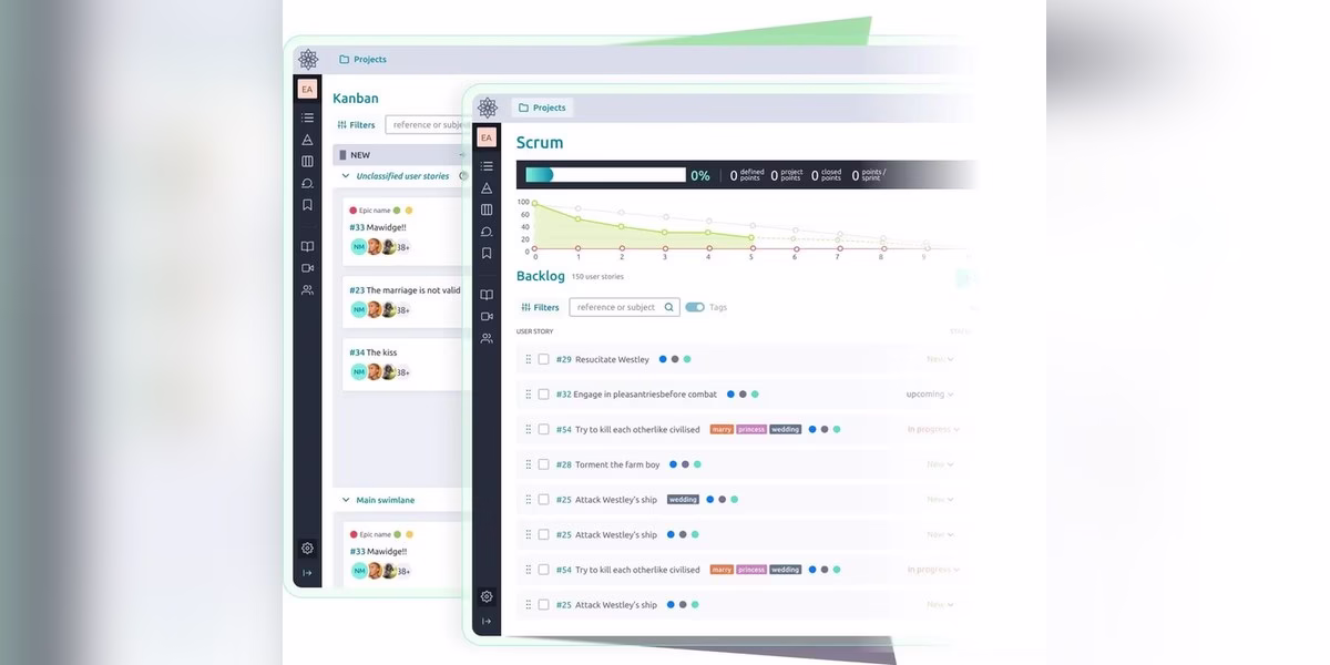 Taiga open-source agile project management screenshot